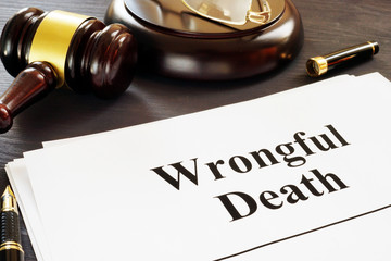 gavel and wrongful death papers